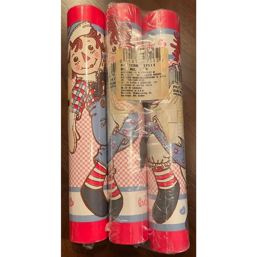 Raggedy Ann & Andy Prepasted Wallpaper Border x 3 (9